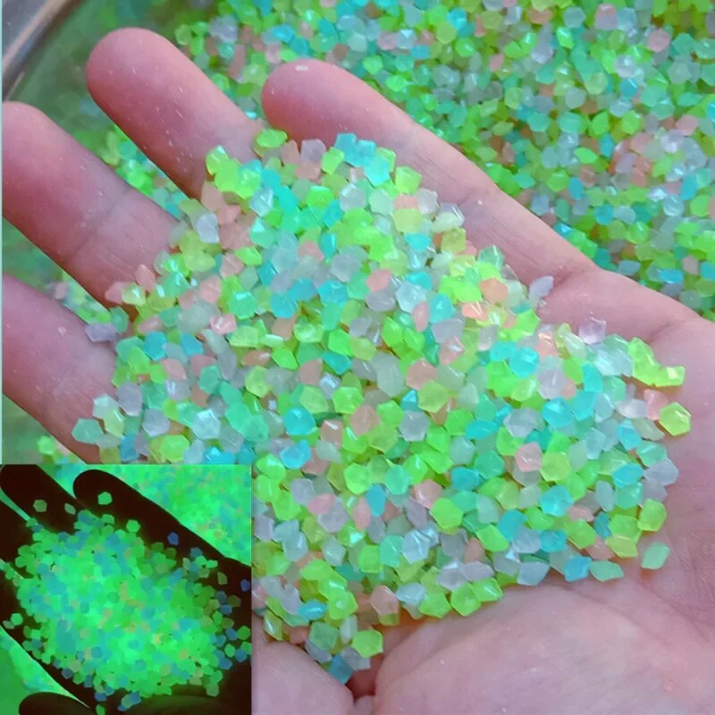 Fish Tank Gravel - 1000 pçs 3-5mm areia luminosa brilho