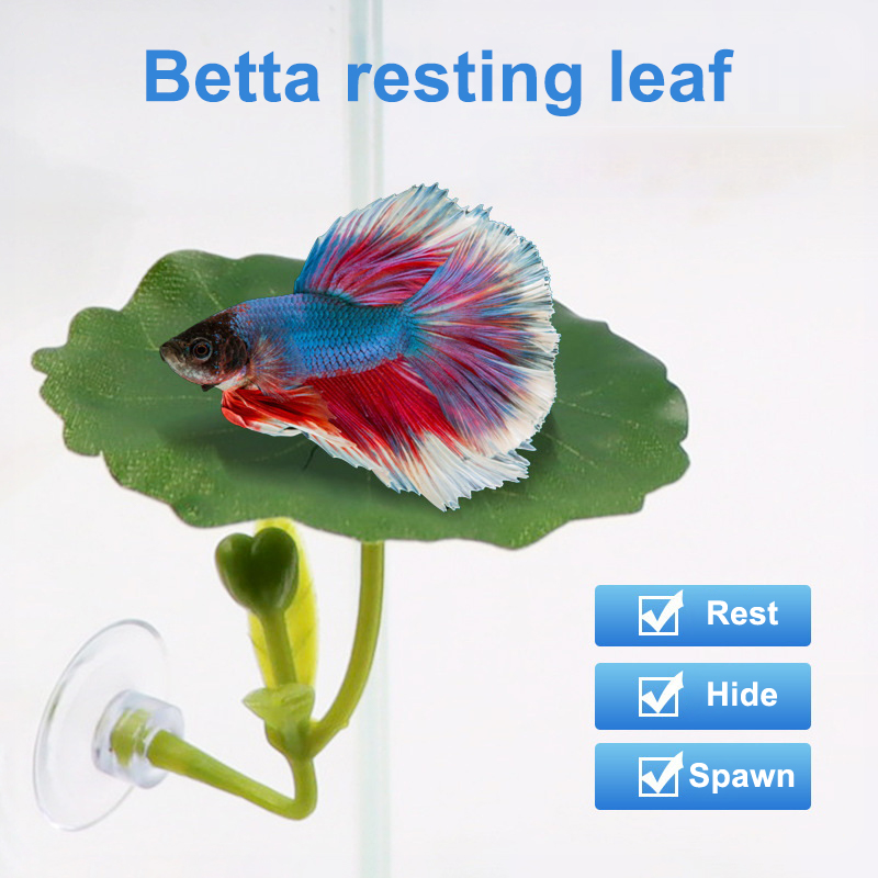 Betta Fish Tank - (Ce14)1/5PC Rede de Folhas Verdes para