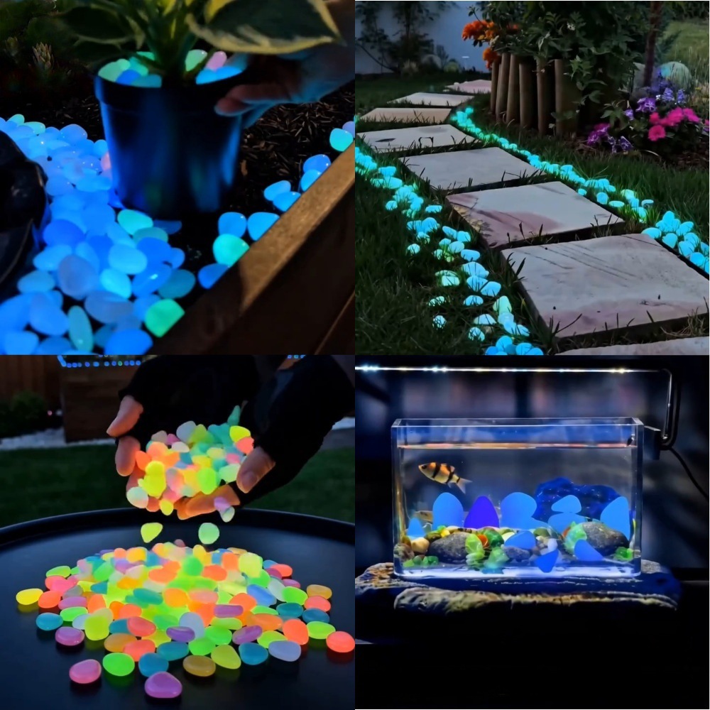 Aquarium Light - Pedras luminosas coloridas que brilham no