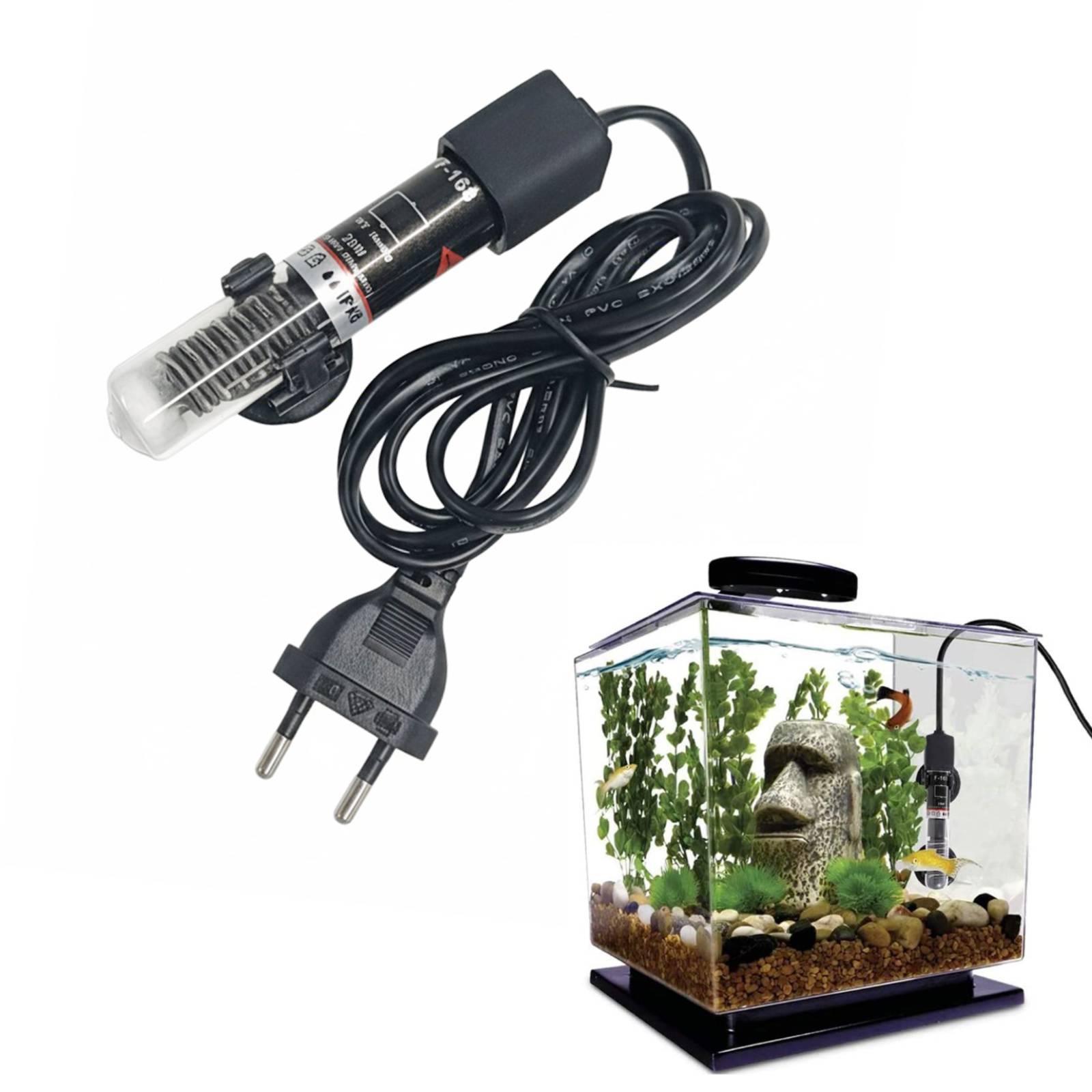 Fish Tank Heater - Mini aquecedor de aquário submersível, água