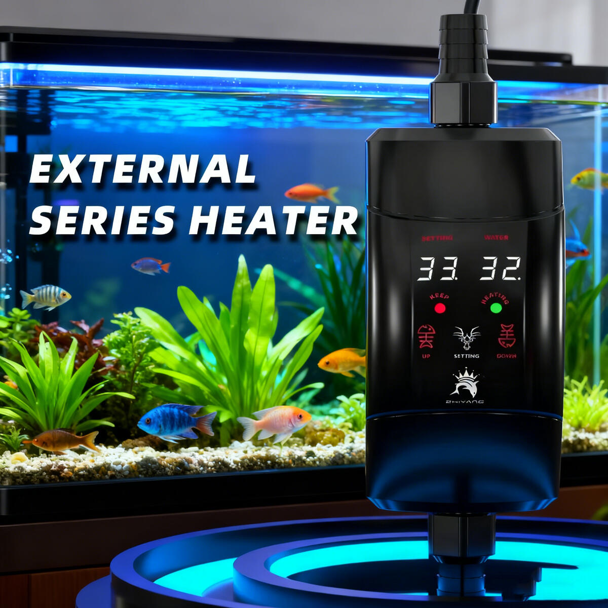 Fish Tank Heater - Haste de aquecimento externa 300W -1200W