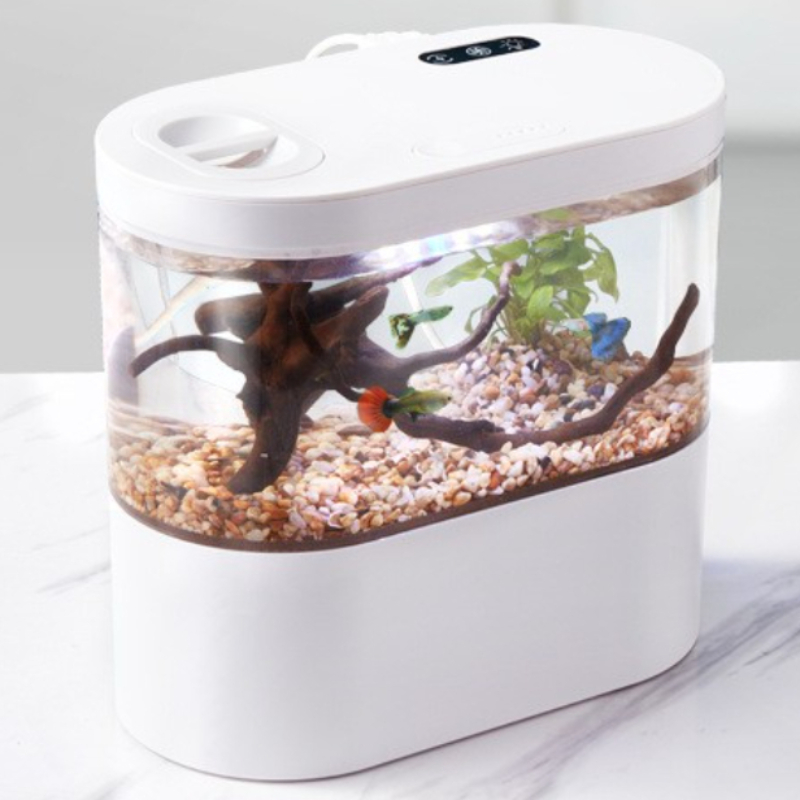 Betta Fish Tank - Aquário Mini Criativo para Mesa com