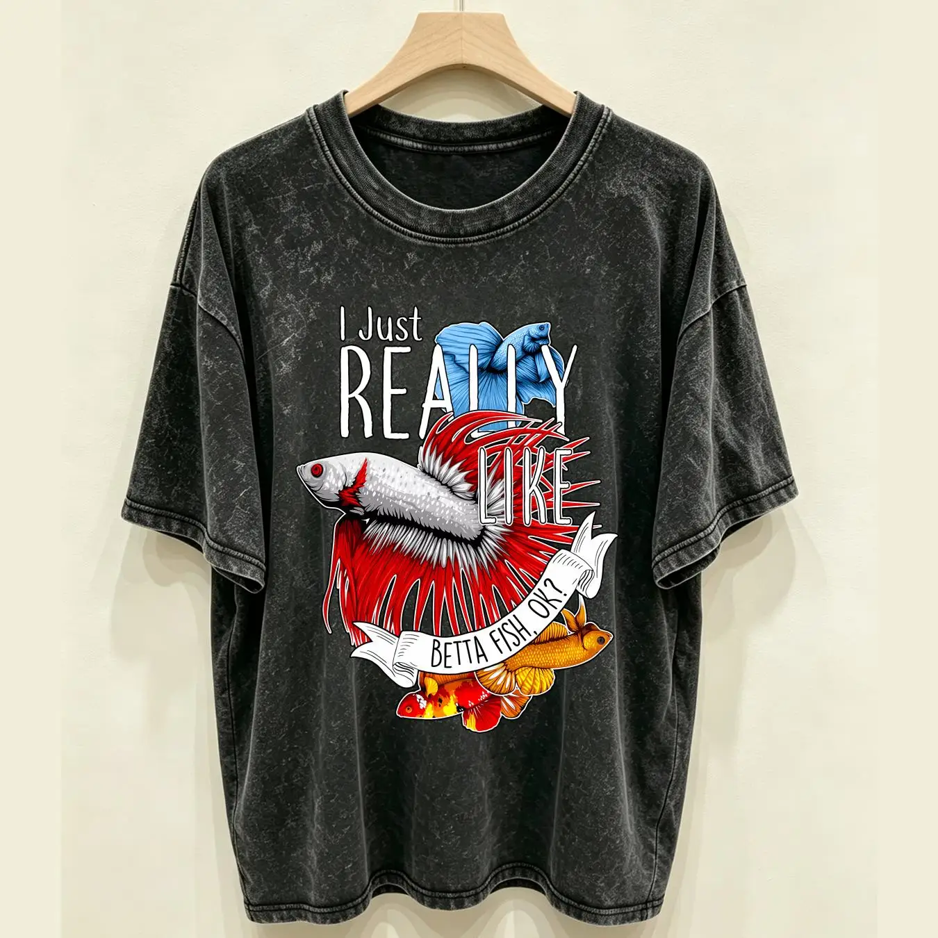Camiseta lavada com estampa de - Aquarium Fish Keeping avaliação e preço