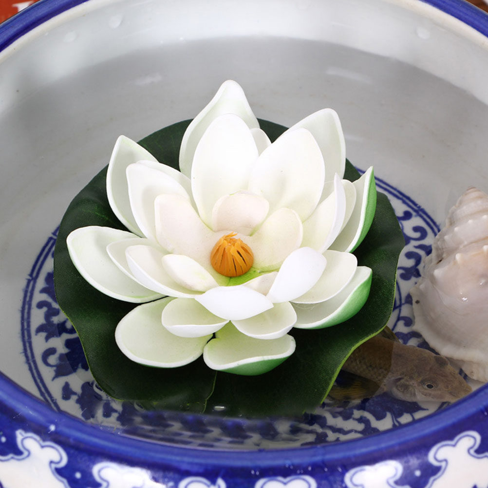 8 unidades de folhas de lótus  - Aquarium Decor avaliação e preço