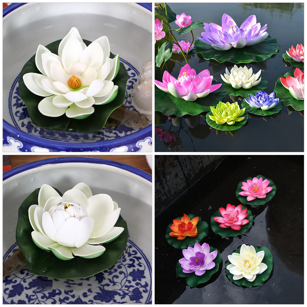 8 unidades de folhas de lótus  - Aquarium Decor avaliação e preço