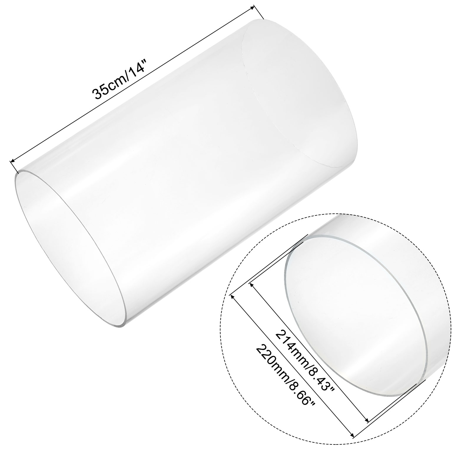 Tubo acrílico transparente par - Fish Tank Heater avaliação e preço