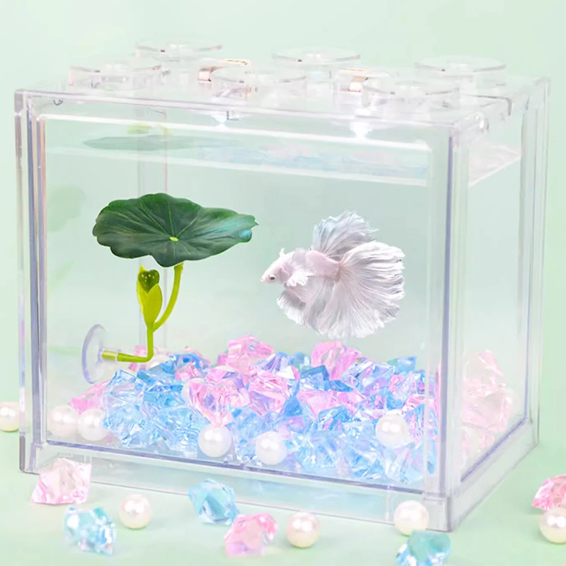 (Ce14)1/5PC Rede de Folhas Ver - Betta Fish Tank avaliação e preço