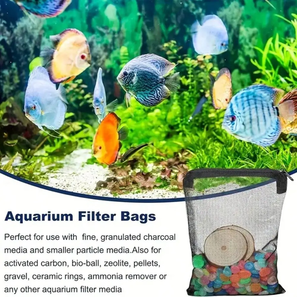 10 sacos de filtro de malha pr - Aquarium Fish Keeping avaliação e preço